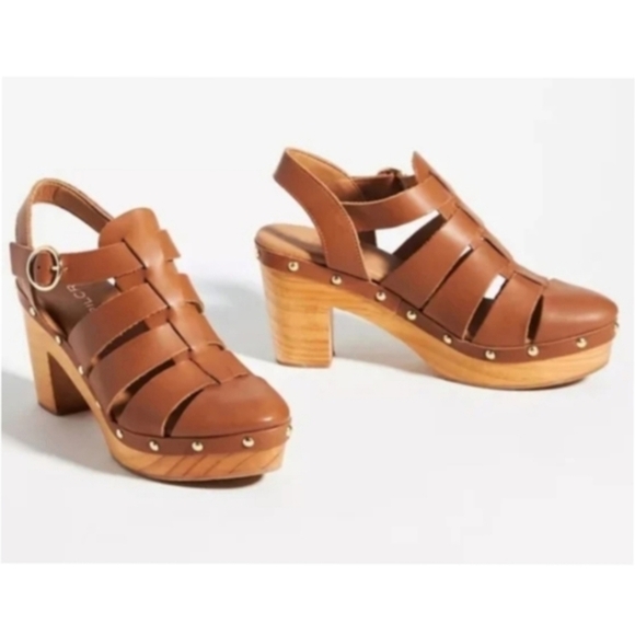 Pilcro Shoes - Anthropologie Pilcro Leather Fisherman Clog Sandal
